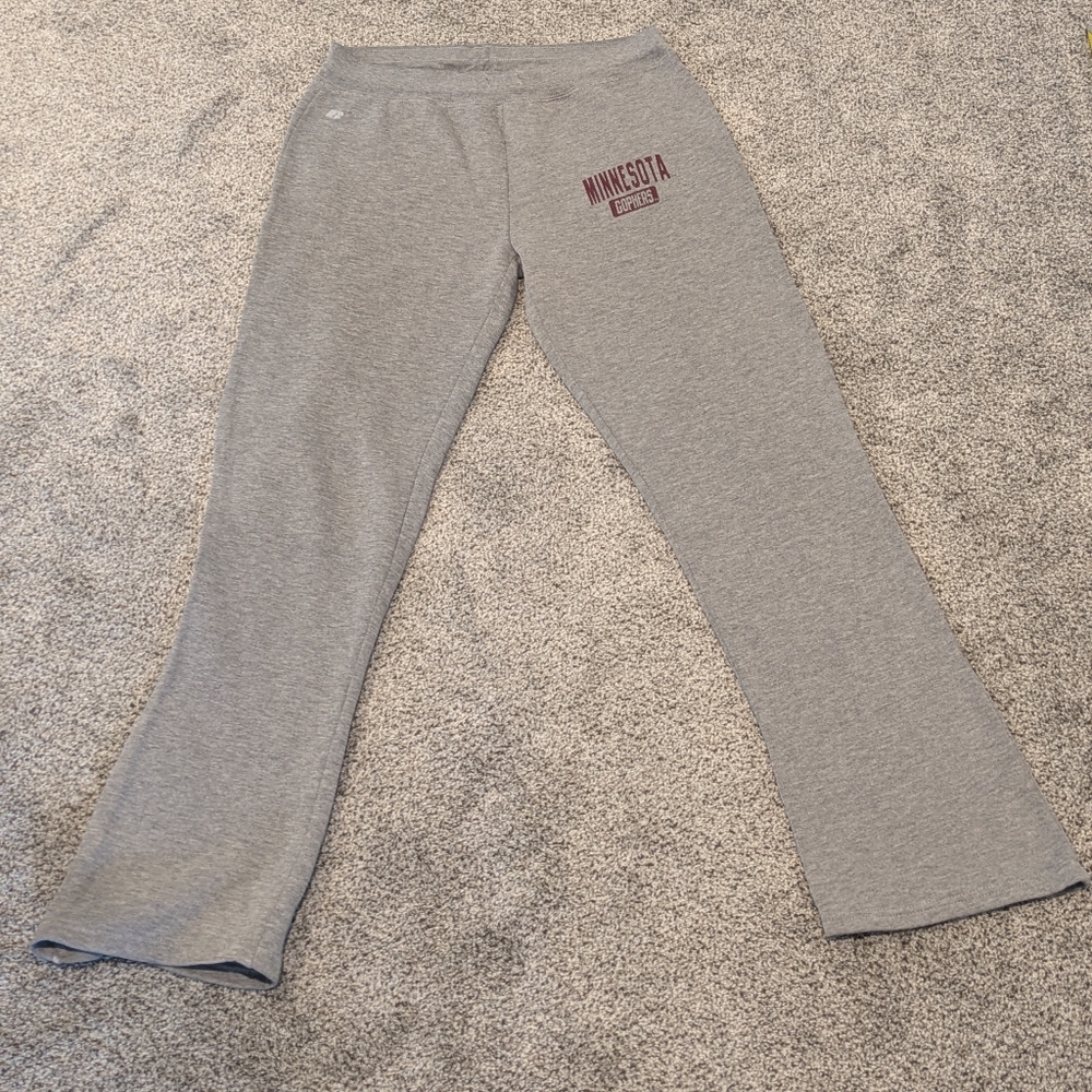 Russell Athletic NCAA College Minnesota Golden Gopher Grey Sweatpants Sz Large